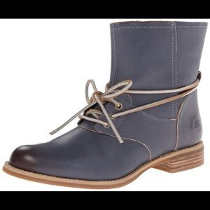 Timberland Blue EarthKeepers Savin Hill Lace Leather Ankle Boots Size 9